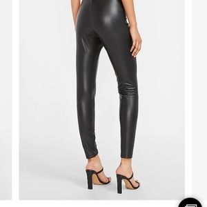 LOFT petite Black Faux leather leggings